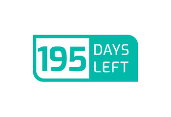 195 Days Left banner on white background, 195 Days Left to Go