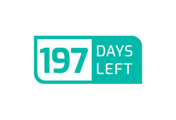 197 Days Left banner on white background, 197 Days Left to Go