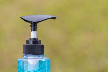 Blue alcohol gel bottle For cleaning