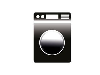 Waschautomat Vektor isoliert auf wei&szlig;en Hintergrund