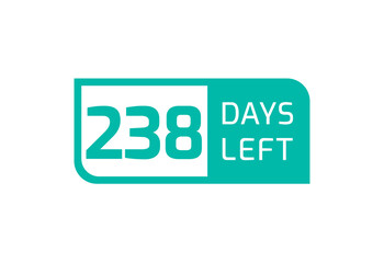238 Days Left banner on white background, 238 Days Left to Go