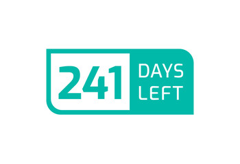 241 Days Left banner on white background, 241 Days Left to Go