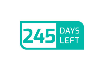 245 Days Left banner on white background, 245 Days Left to Go