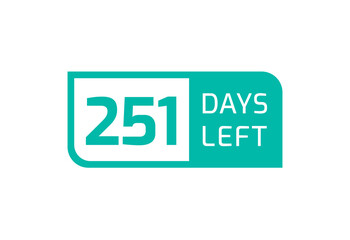 251 Days Left banner on white background, 251 Days Left to Go