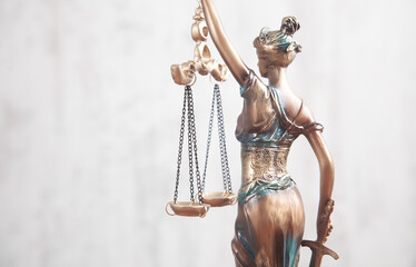  Statue of Lady Justice. Legal and Law
