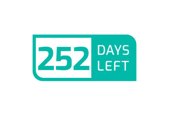 252 Days Left banner on white background, 252 Days Left to Go