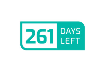 261 Days Left banner on white background, 261 Days Left to Go