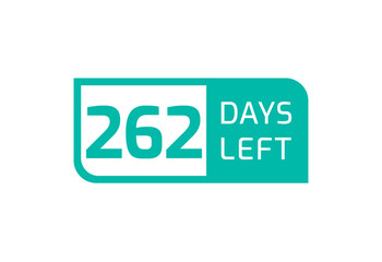 262 Days Left banner on white background, 262 Days Left to Go