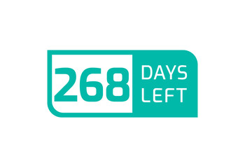 268 Days Left banner on white background, 268 Days Left to Go