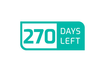 270 Days Left banner on white background, 270 Days Left to Go