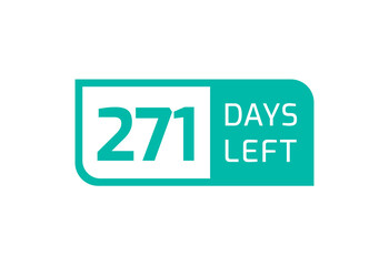 271 Days Left banner on white background, 271 Days Left to Go