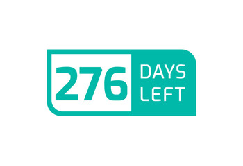 276 Days Left banner on white background, 276 Days Left to Go