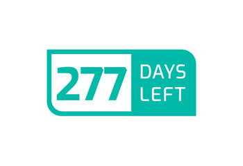 277 Days Left banner on white background, 277 Days Left to Go