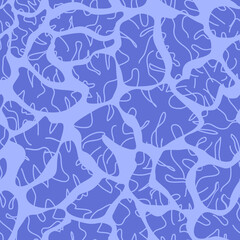 Abstract marine seamless pattern with white circles elements