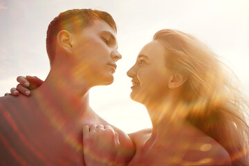 summer girl portrait / beautiful model, face, woman on holiday in summer look