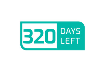 320 Days Left banner on white background, 320 Days Left to Go