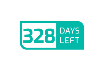 328 Days Left banner on white background, 328 Days Left to Go