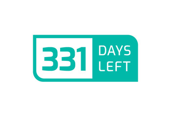 331 Days Left banner on white background, 331 Days Left to Go