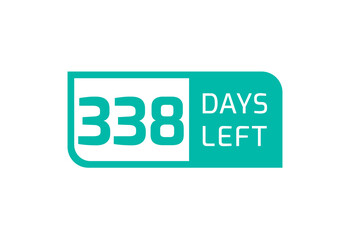 338 Days Left banner on white background, 338 Days Left to Go