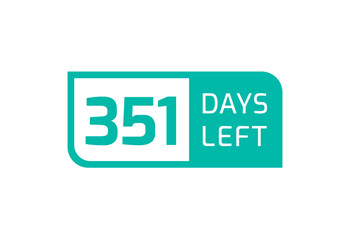 351 Days Left banner on white background, 351 Days Left to Go
