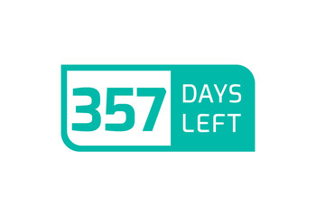357 Days Left banner on white background, 357 Days Left to Go