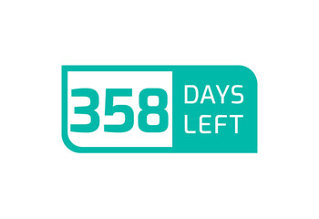 358 Days Left banner on white background, 358 Days Left to Go