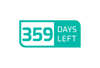 359 Days Left banner on white background, 359 Days Left to Go