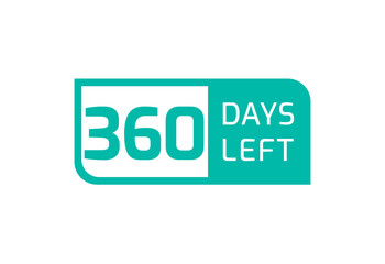 360 Days Left banner on white background, 360 Days Left to Go