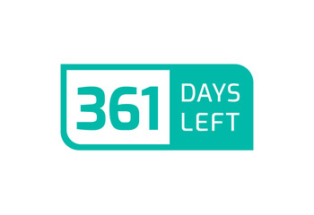 361 Days Left banner on white background, 361 Days Left to Go