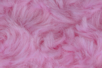 Pink luxury wool natural fluffy fur wool skin texture  close-up