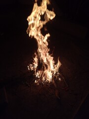 fire in the fireplace