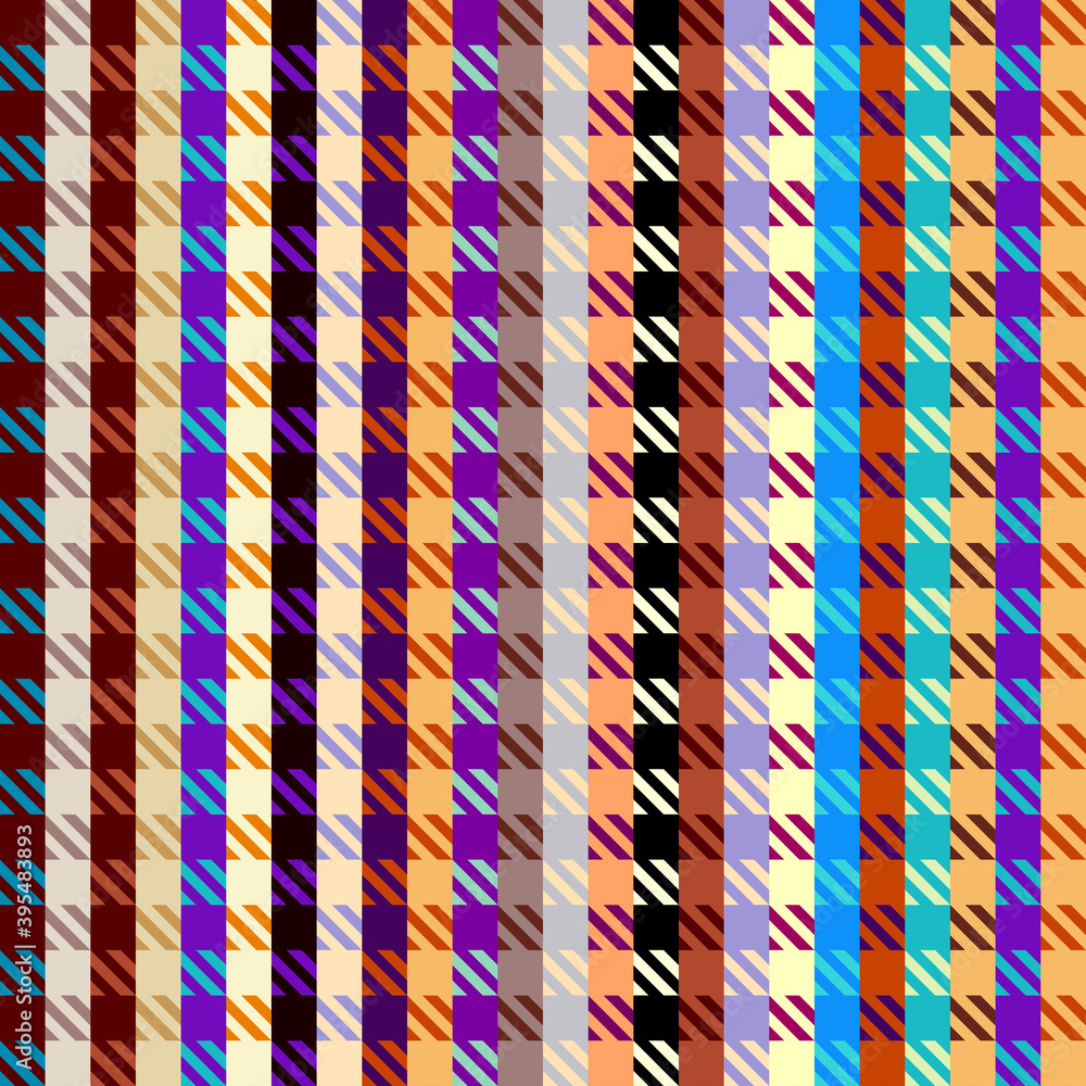 Aufkleber seamless geometric pattern. classic hounds-tooth pattern in retro geometric style. vector image.