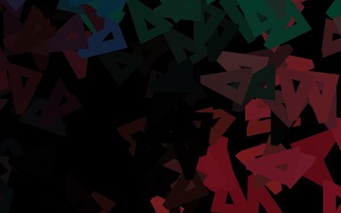 Dark Green, Red vector texture with triangular style.