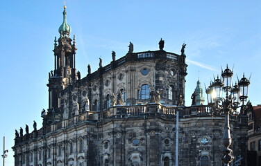 Fototapeta premium Residenzkirche in der Altstadt von Dresden Sachsen