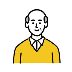 男性　シニア　ベクター　ポップ　
