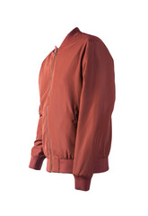 bomber jacket isolated on white background. fashionable casual wear