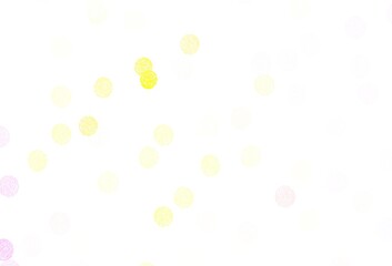 Light Pink, Yellow vector background with spots.
