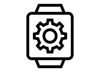 Smart watch settings repair. Vector 3d isometric, color web icons set, new flat style. Creative illustration, idea for infographics.
