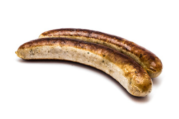 Bratwurst isolated on white background