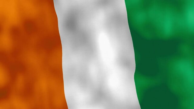 C&ocirc;te d'Ivoire country falg west africa, vfx animation loop