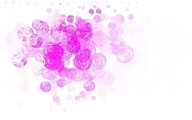 Fototapeta na wymiar Light Pink vector doodle pattern with roses.