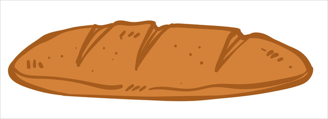 Freshly baked loaf of bread, bakery assortment