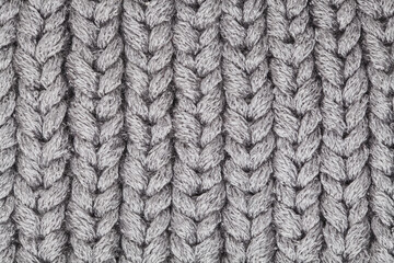 Gray knitting texture background.