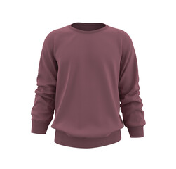 Blank sweatshirt mock up template in front, and back views, isolated on white, 3d rendering, 3d illustration