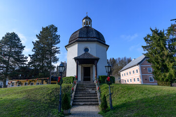 Fototapeta premium silent night chapel in oberndorf, salzburg, austria