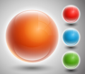 Colorful glossy sphere