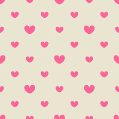 Pink hearts seamless pattern design for Valentine's Day, invitation cards, wrapping, textiles, wedding decorations