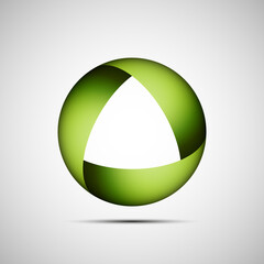 shape illustration icon. Endless band logo. Round badge. The Mobius strip circle