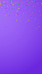 Festive fancy confetti. Celebration stars. Bright 