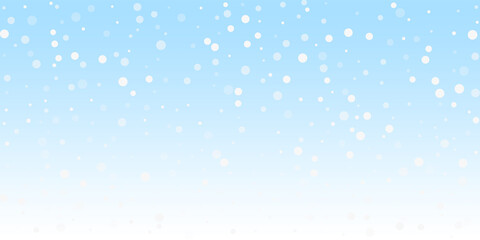 White dots Christmas background. Subtle flying sno